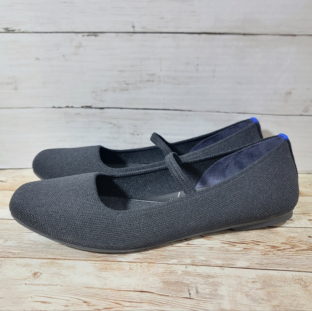 Rothy's The Max Square Toe Mary Jane In black US W 10 - Picture 2 of 11